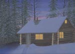 Cabin on a Winter Eve
