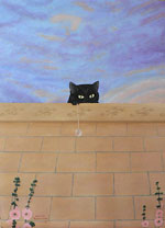 The Cat on the Wall 12x16 inches
